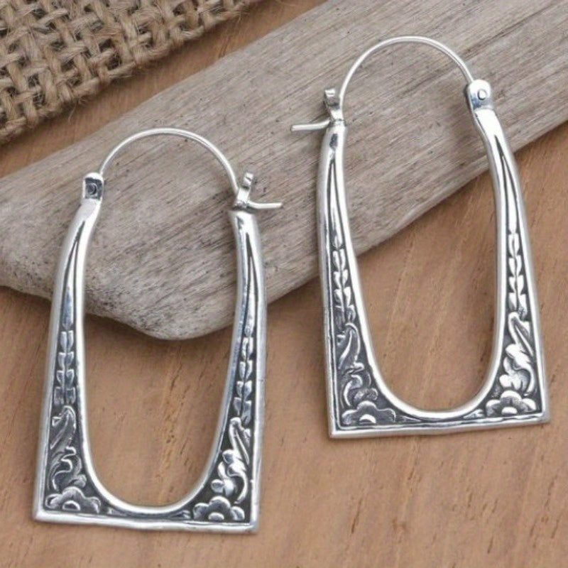 Women's Minimalist Bohemian Ethnic Style Zinc Alloy Silver Plated Earrings
