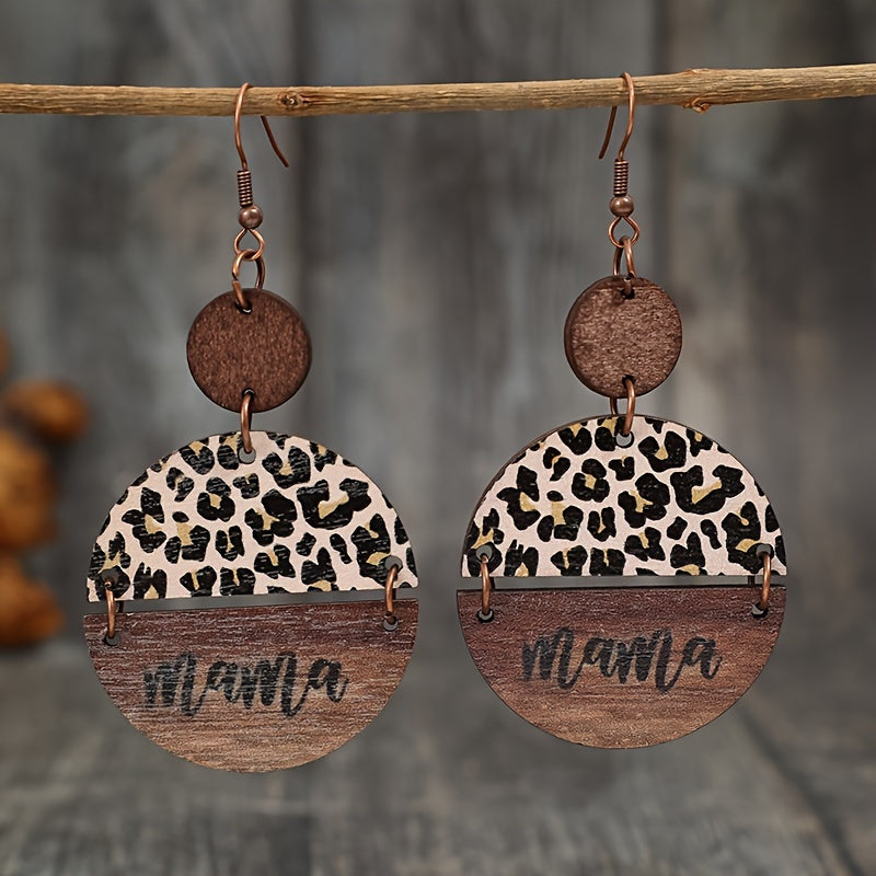 Ancient Leopard Printed Ears, Ancient Sexy Grid Wood Products, Still Female Ears