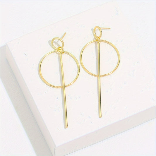 Ladies' Exaggerated Hollow Geometric Pendant Earrings Big Personality Simple Pendant Earrings