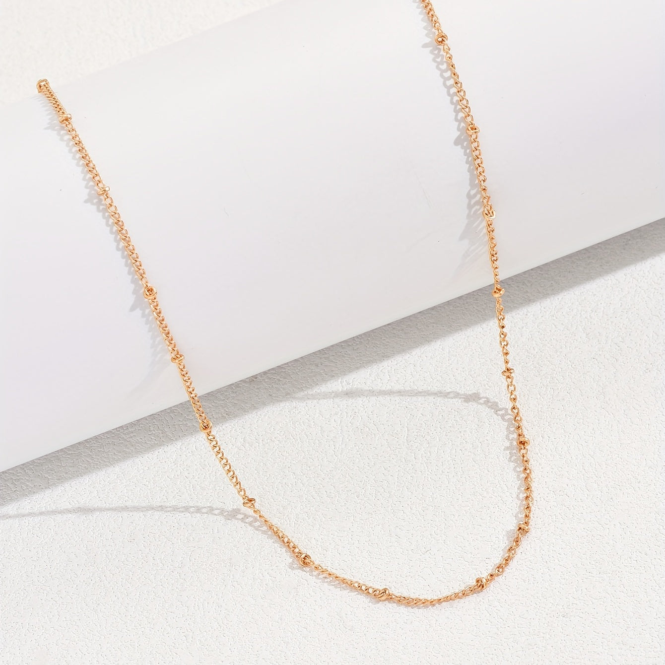 Minimalist Bead Chain Ladies Necklace Holiday Party Gifts
