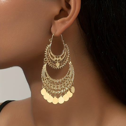 Vintage bohemian long fringed earrings