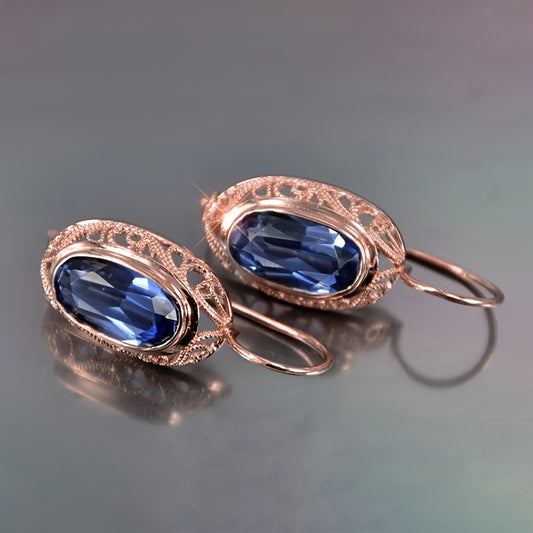 1 pair of retro luxury hollow design synthetic gem ring earrings, Women's January birthday stone, copper plated without nickel, suitable for parties, banquets, weddings, anniversary gifts, wedding jewelry | luxury earrings | meticulous craftsmanship